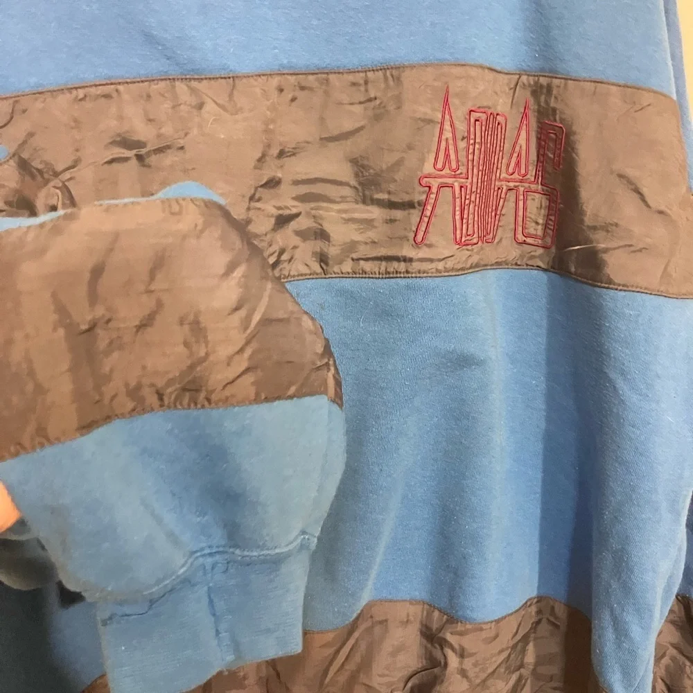 1980’s vintage Adidas men’s sweatshirt with parachute fabric & embroidered logo